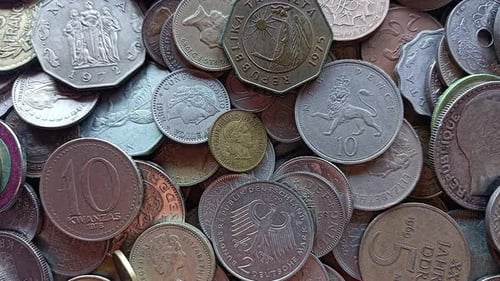 Pile World Coins from different Countries
