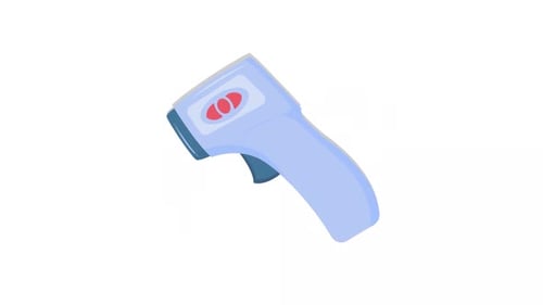 Infrarot-Thermometerelement Alpha-Animation
