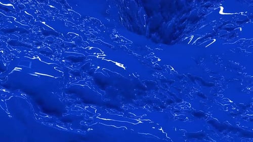 Flüssiger Vortex aus Kunststoff in Schlaufenform, Blau, 4K