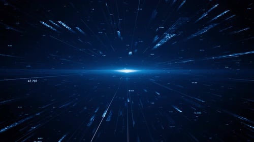 Futuristic Data Stream Motion Background with Flowing Numbers