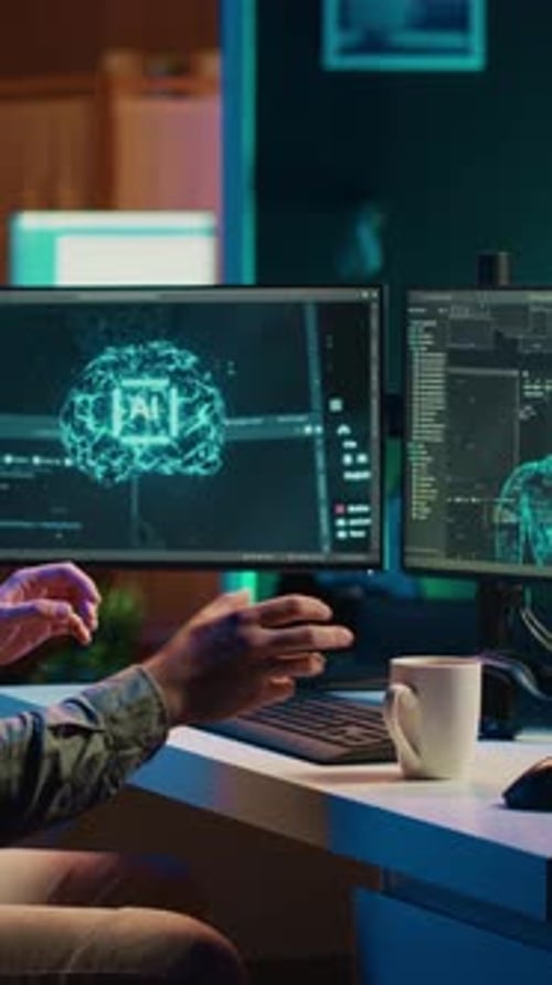 Vertical Video Artificial Intelligence Becoming Sentient Flustering Admin Spamming Keyboard