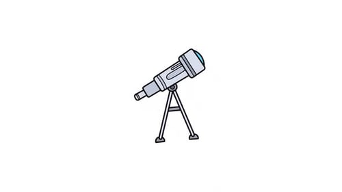 Icono de telescopio animado Alpha Channel