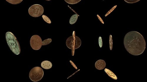 Bitcoin Metal Coin Alpha Channel