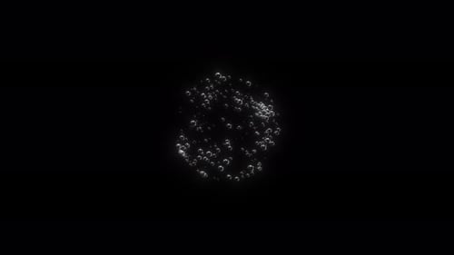 Abstract Glowing Particles Sphere Animation