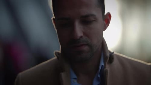 Close Up Portrait of Stylish Man in Jacket