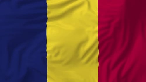 Waving Flag of Chad