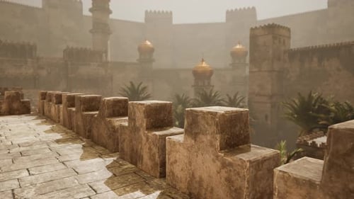 Exploring the Ancient Ruins of a Forgotten Eastern City at Dusk