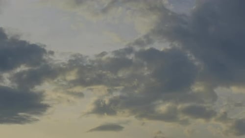 Dramatic Clouds Moving Slowly across the Beautiful Sky