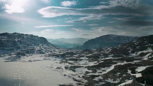 Nature's Frozen Masterpiece: Behold the Enormous Ice Wall from a Mountain Glacier 4K