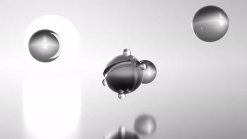 Animação de esferas satisfatórias em loop 3D