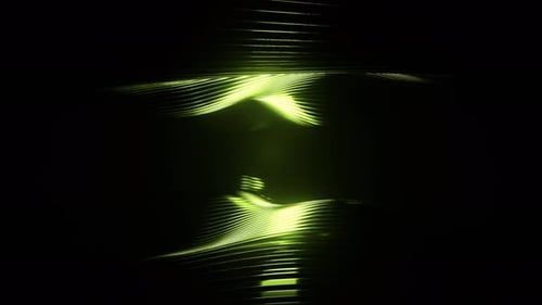 Light Green Fantastic Metallic Wavy Striped Space Background Vj Loop In 4K