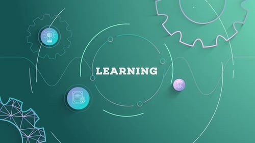 Infographic Learning Green Background Looped