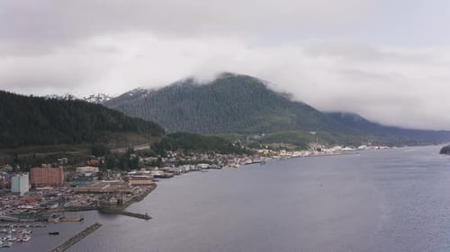 Ketchikan, Alaska Circa-2018. Ketchikan, Alaska. Shot From Helicopter With Cineflex Gimbal And Re...