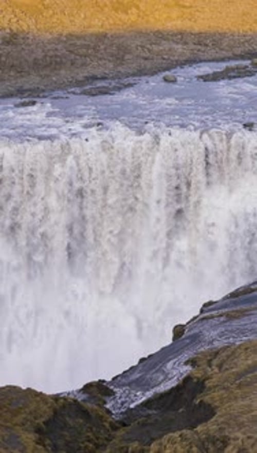 Dettifoss Waterfall Iceland Vertical Video