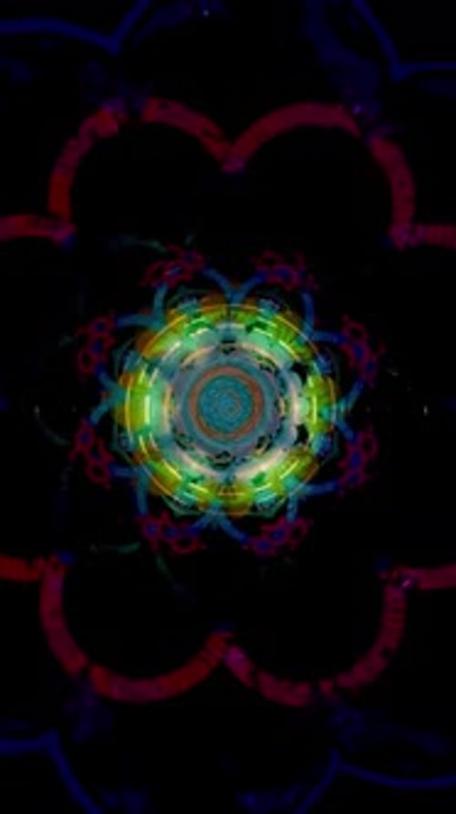 Abstract Colorful Geometric Expanding Tunnel Loop