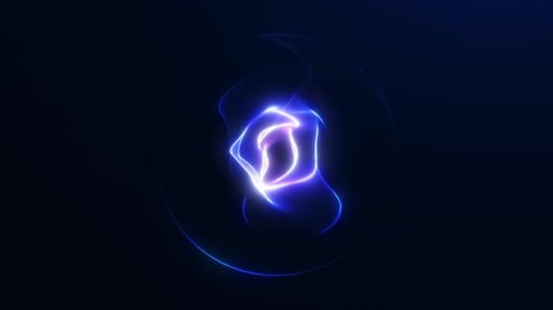 Futuristic Neon Energy Core Pulsating Animation