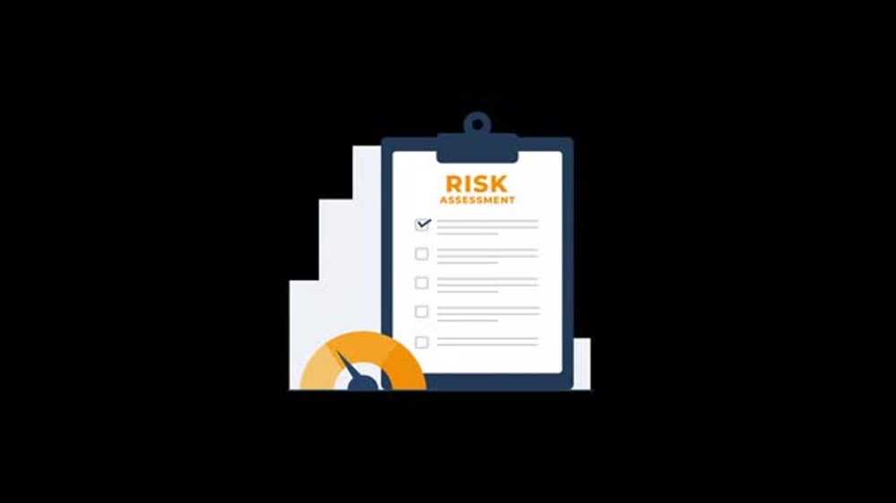 Animated Risk Assessment Checklist with Gauge Infographic, Backgrounds ...
