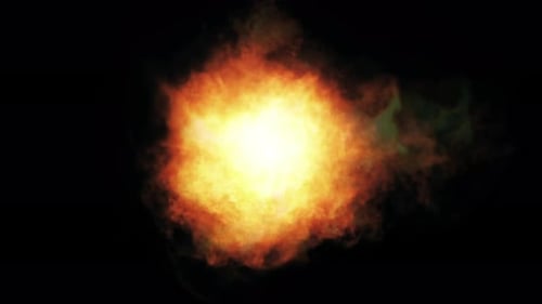 Looping Abstract Fireball Tunnel with Particles Animation Background