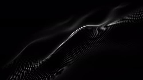 Abstract background white wave on black background. 4K Audio Waveform Visualizer Club Bar Background