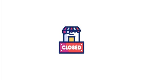 Closed Shop Animated Icon