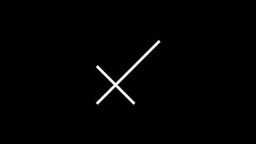 Aspect Collection: Cross shaped white colored angled lower third animation with the expanding and co