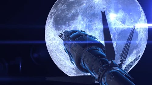 Relaisstation auf dem Mond