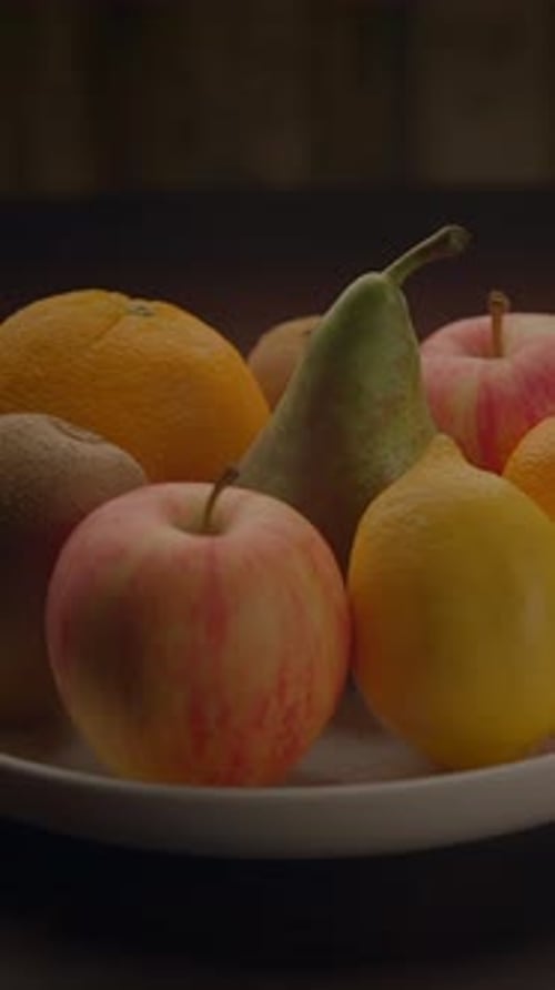 Assortment of Fresh Fruits in a Bowl