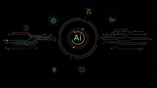 Animierte Infografiken über die Arbeit der künstlichen Intelligenz