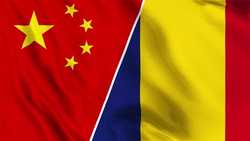Animated Waving Flags: China and Romania