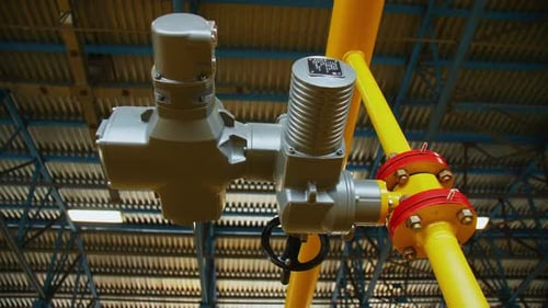 Pressure Regulator on Pipeline at Gas Compression Station