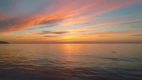 Abstract gentle sea waves background. Beautiful beach ,Aerial drone footage