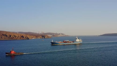 View of the Tanker in Motion
