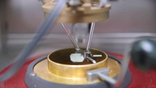 Liquid Mixing in Lab Equipment Close Up