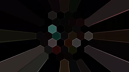 Animated Abstract Hexagon Grid Background Loop