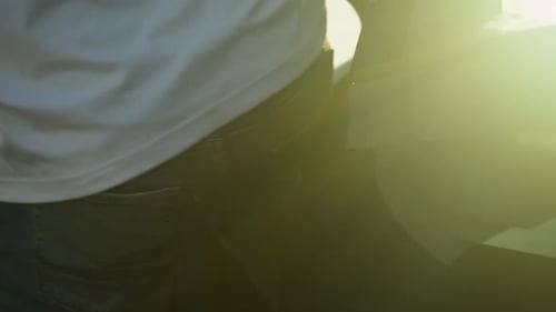 Man Driver Using Car Vehicle and Personal Transport Car Sharing Concept Guy Driving Traveling By