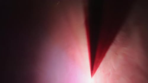 Red And Blue Lights Emitted By A Projector