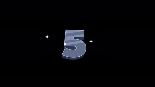 Heller 3D-Cartoon-Countdown Nummer 5