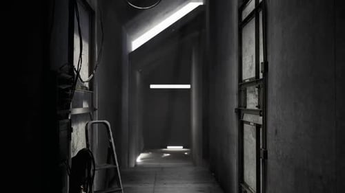 Region Submerged Under Water Equipped with Bright Lighting Devices in Place