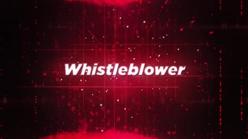 Whistleblower Word Matrix Hi-Tech-Hintergrund