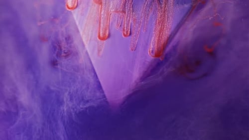 Abstract Liquid Motion with Purple and Red