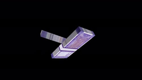 Falling Indian Rupee Stacks Animation