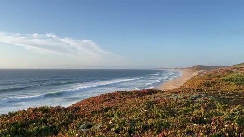 Breathtaking views of the California Coastline. POV shot. Monterey Bay, California (USA).