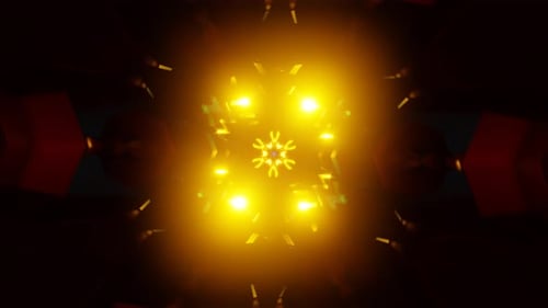 Dynamic Abstract Patterns With Rotating Neon Light Effects