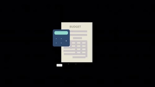 Flat Design Animation of Financial Budget Planning