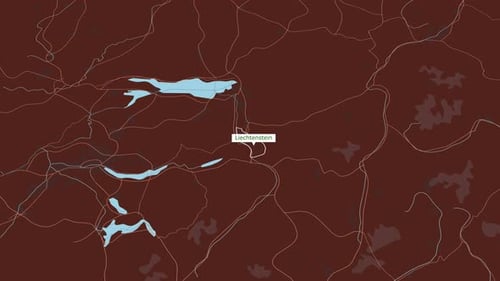 Liechtenstein Country Map Outline Reveal Animation