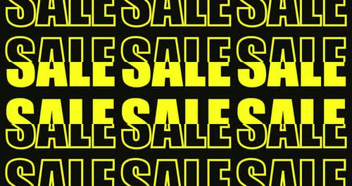 Sale Background Loop Animation Sale Banner Kinetic Typography Animation Banner with Sale Text
