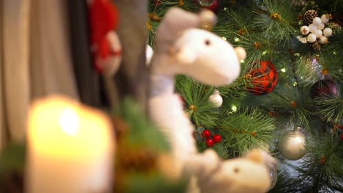 Decorating Christmas Tree in Home for the Holidays