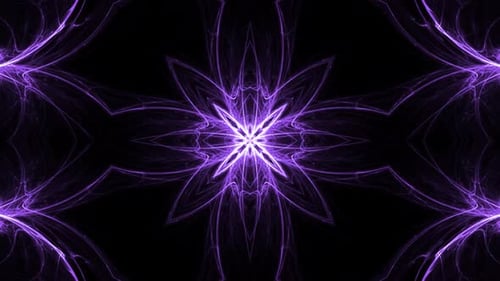 Abstract Purple Shimmering Flowing Kaleidoscope Pattern Loop