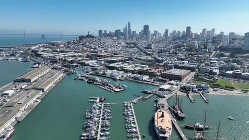 Fishermans Wharf at San Francisco in California United States.