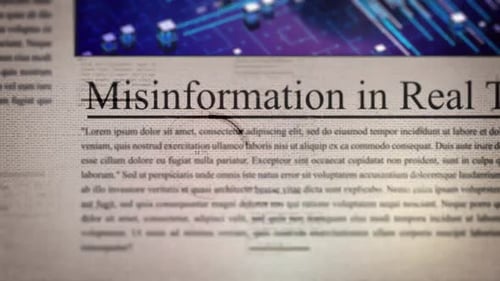 AI And Misinformation Digital News Headline Reveal